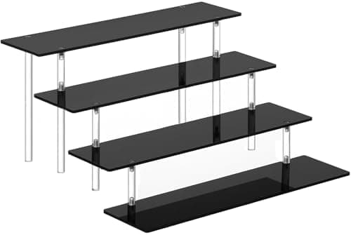 4 Tier Perfume Organizer Stand, Acrylic Risers Display Stands, Display Risers, P...