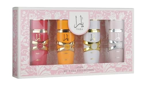Lattafa My Yara Collection – 4 × 25 ml Eau de Parfum Gift Set for Women (Yara + ...