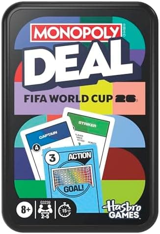 Monopoly Deal FIFA World Cup 2026 Edition Game – Officially Licensed FIFA World ...