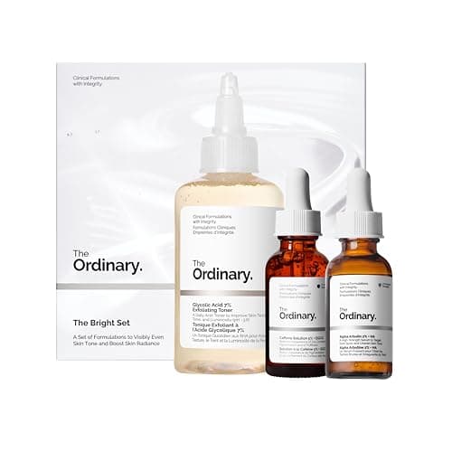 The Ordinary The Bright Set, 3-Step Regimen for Radiant, Even Skin Tone with Gly...