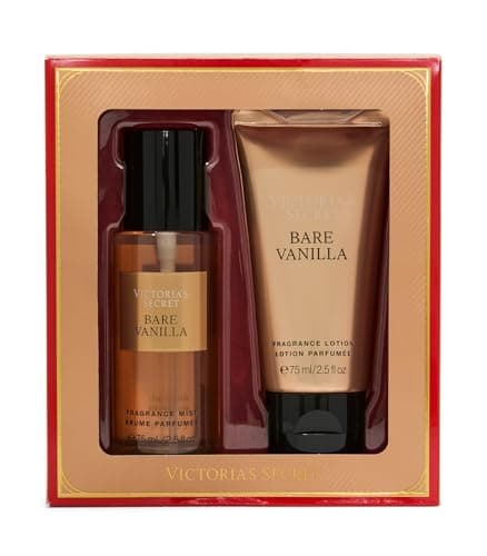 Victoria's Secret Bare Vanilla Mini Fragrance Duo Gift Set, Notes of Soft Cashme...