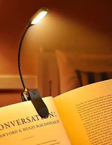 Monotremp Book Lights for Reading at Night in Bed, 80 Hours Runtime Rechargeable...
