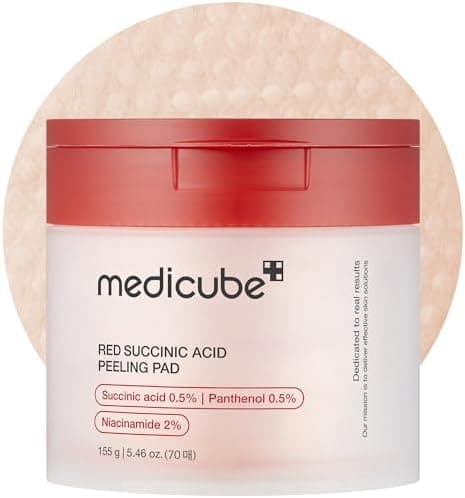 medicube Toner Pads Red Succinic Acid Panthenol Facial Peeling Pad | Exfoliating...