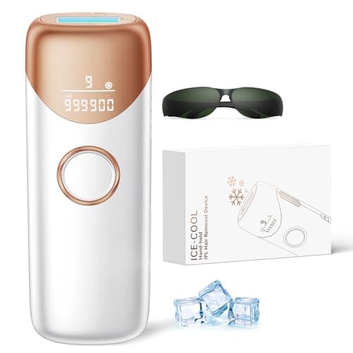 Ubroo Laser Hair Removal with 5℃ Ice Cooling,Hand-held Hair Removal Device IPL H...