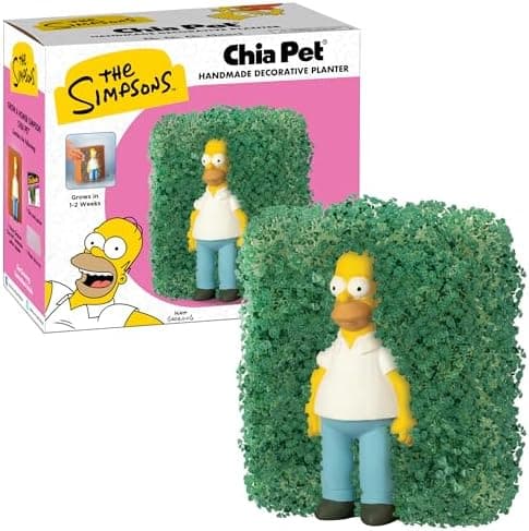 Chia Pet The Simpsons - Homer with Seed Pack, Decorative Pottery Planter, Easy t...